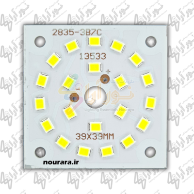 چیپ LED 20 وات درایور خور سفید مهتابی، مناسب برای لامپ‌های LED و نورپردازی با ابعاد 39x39 میلی‌متر