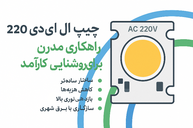 چیپ LED ۲۲۰ ولت؛ راهکاری نوین برای روشنایی بهینه و کم‌مصرف
