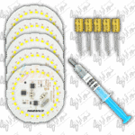 پک ۵ عددی چیپ LED ۲۳ وات تایوانی سفید مهتابی با خازن و خمیر حرارتی ۱۰ گرمی