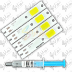 پک ۴ عددی چیپ هدلایت H7 تک کنتاکت ۹ وات با خمیر حرارتی، مناسب برای چراغ خودرو.