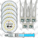 پک ۵ عددی چیپ LED ۲۴ وات دایره‌ای ساخت تایوان همراه با درایور و خمیر سیلیکون برای روشنایی داخلی