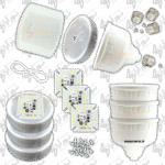 بدنه لامپ 40 وات چیپ MS سفید مهتابی پک 4 عددی