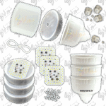 بدنه لامپ 60 وات چیپ MS سفید مهتابی پک 4 عددی